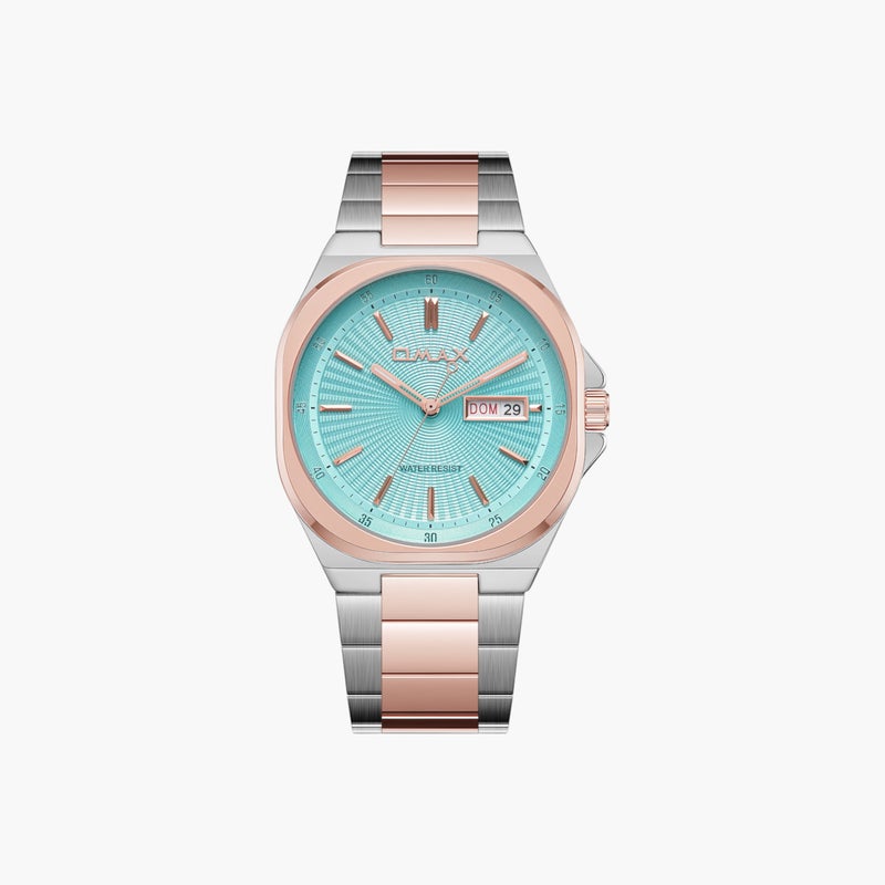 OMAX Two-Tone Stainless Steel Watch for Men - Image 1